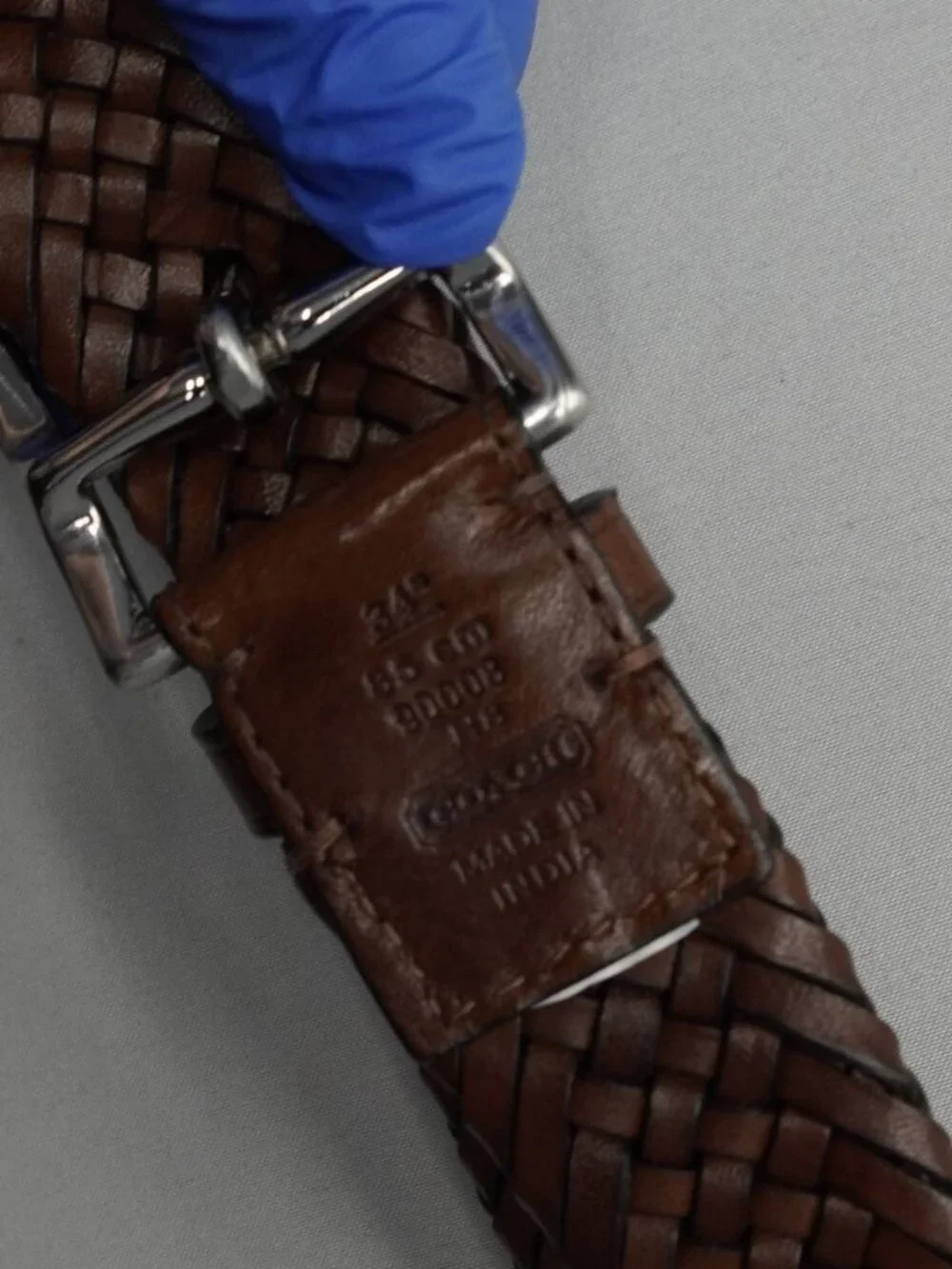 Coach Braided Leather Belt 34